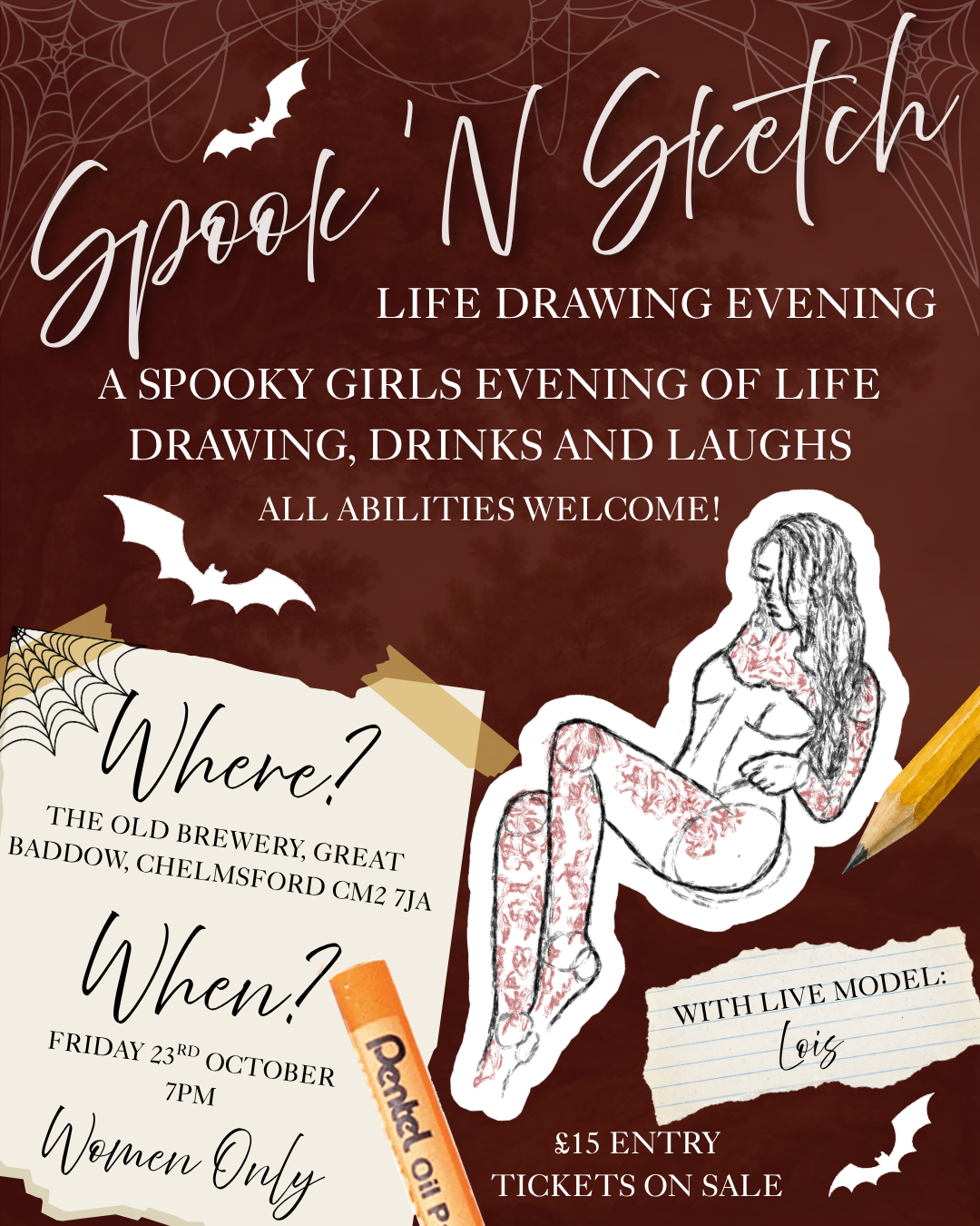 Spook N' Sketch - With Life Model Lois - 23.10.2026