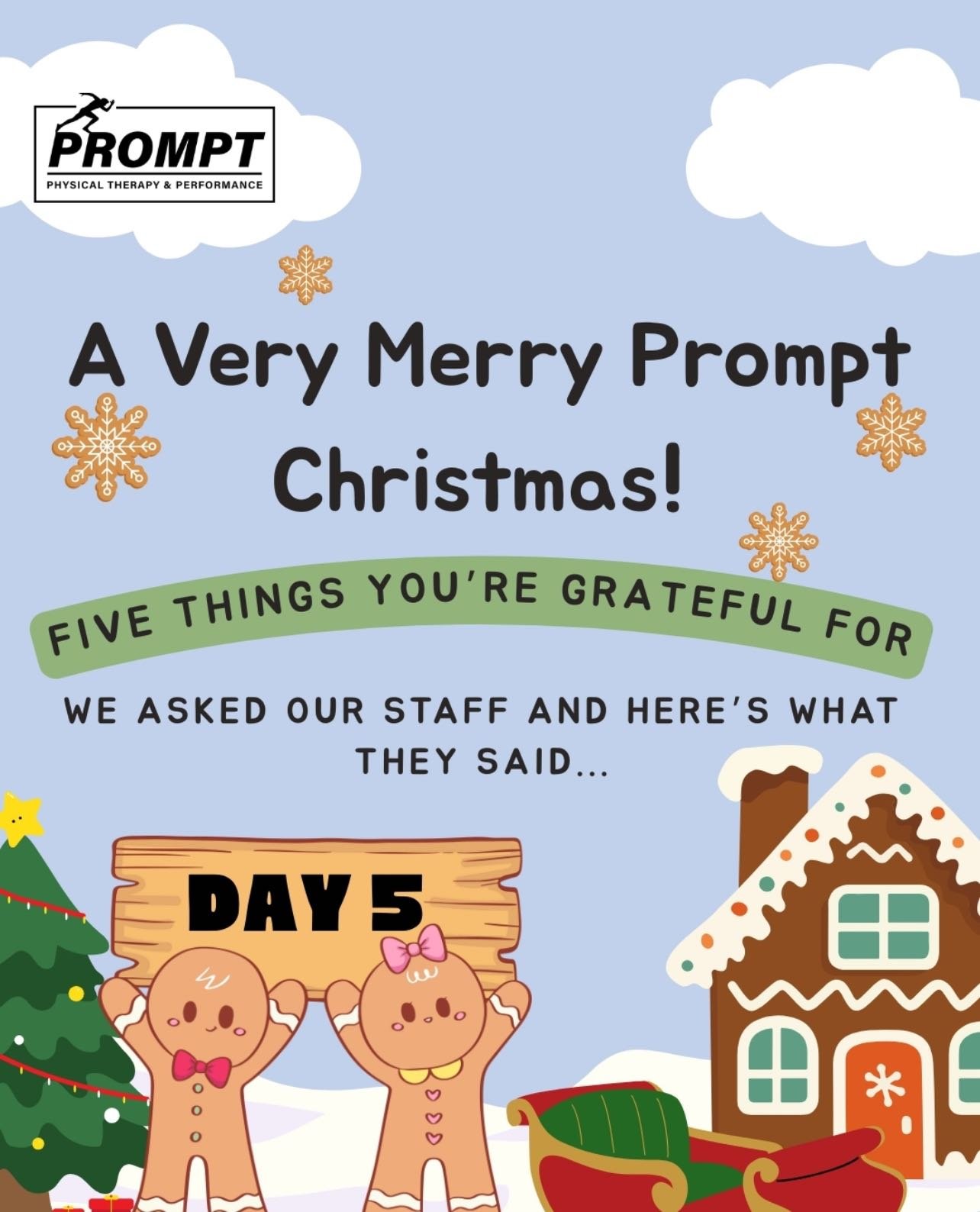 🎄Day 5: Gratitude 🎄 In the hustle and bustle of the holiday season, it&rsquo;s important to pause, breathe, and remember what we&rsquo;re grateful for. This time of year reminds us to appreciate our health, progress, and the wonderful community we&