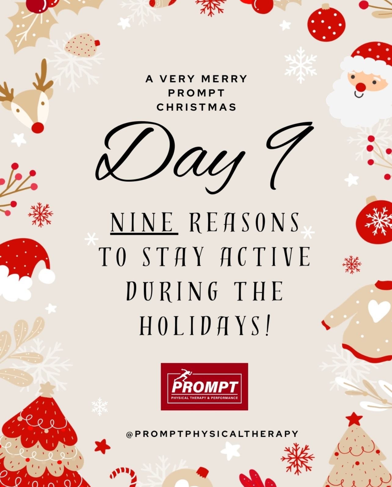 🎄Day 9: Activity🎄 Movement doesn&rsquo;t have to look like a perfectly planned workout this time of year. A brisk walk, morning stretches before the house wakes up, or playing outside with family all count. These small movements of activity can boo