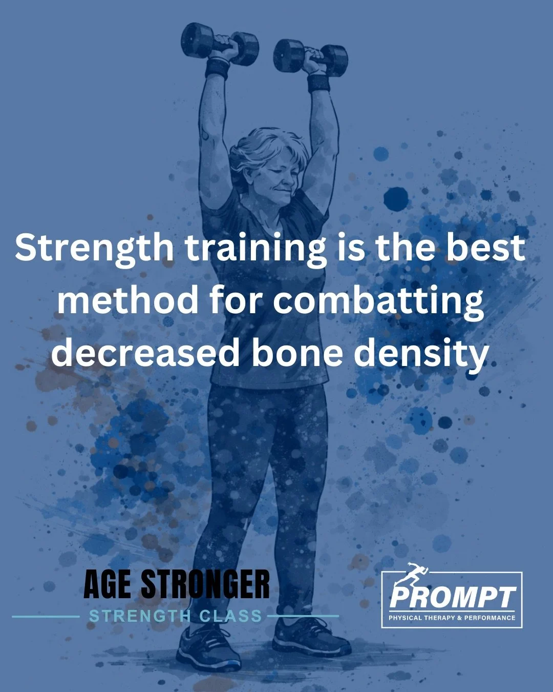 Your heart loves your walking program, but your bones will love our strength program.
Build strength, balance, and confidence with us. 

If you want to learn more about our Age Strong strength program reach out to us:
Email: clayton@promptphysicalthe