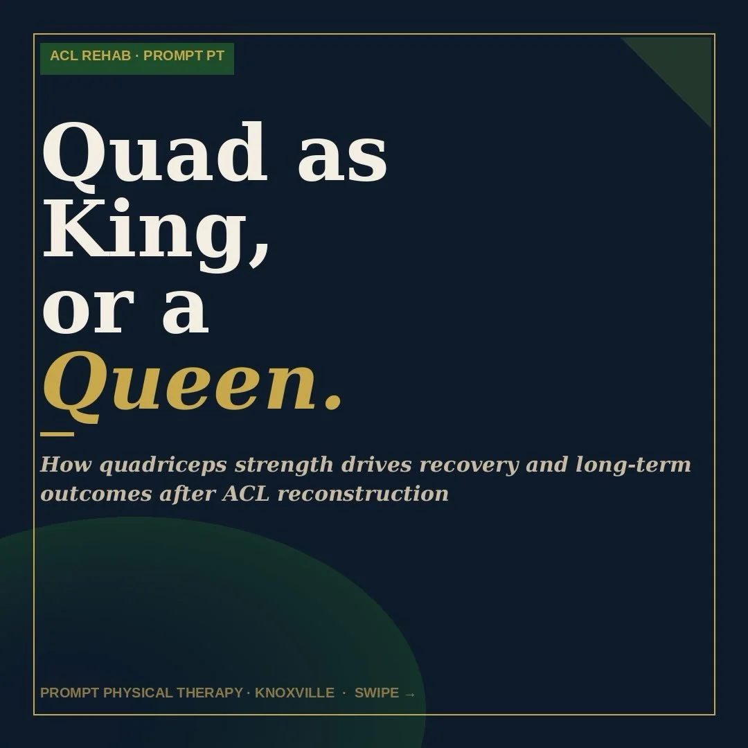 What if the reason your knee still doesn&rsquo;t feel right isn&rsquo;t your surgery, it&rsquo;s that your quad was never fully rebuilt? Swipe through to see how we fix that. &rarr;

See blog in bio for the full write up
