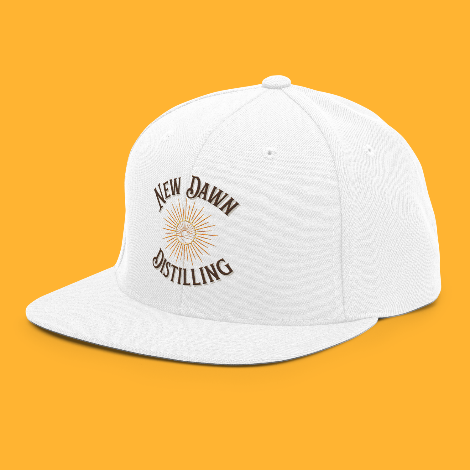 New Dawn Logo Snapback Cap White