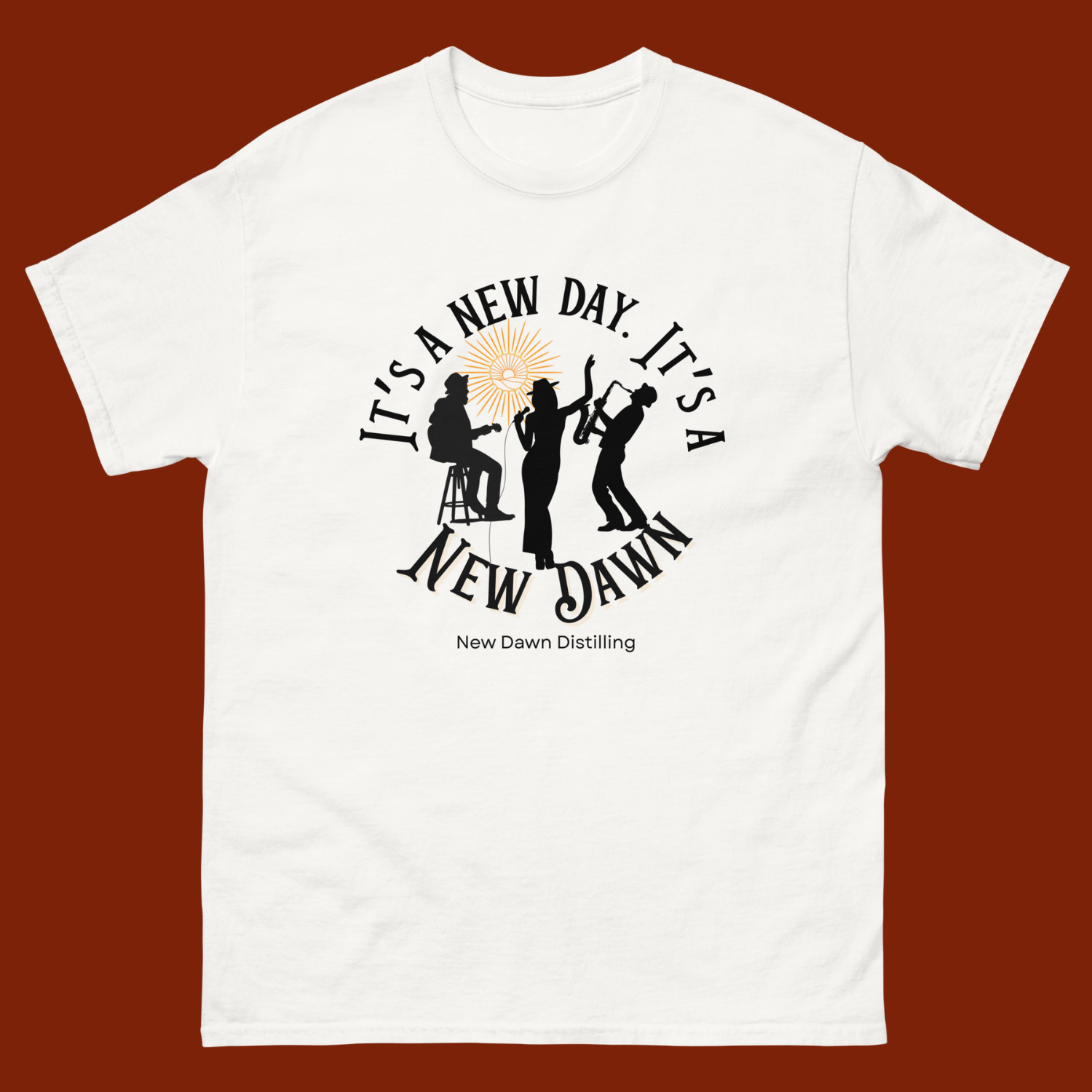 New Dawn "It's A New Day" Jazz T-shirt, white