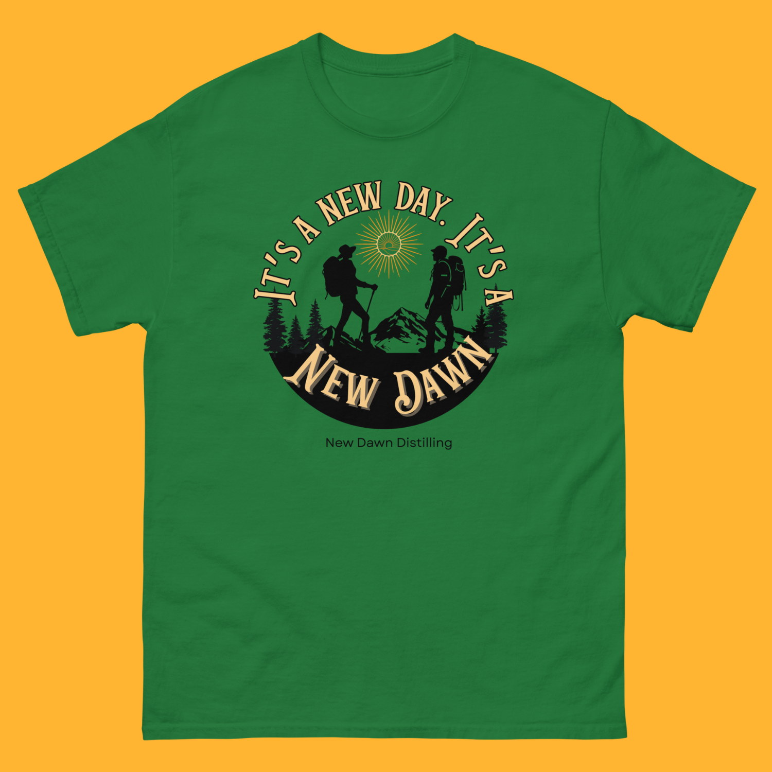 New Dawn "It's a New Day" Outdoors T-shirt Green