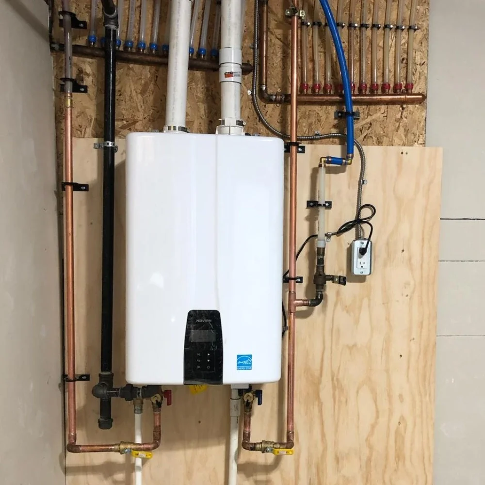 Navien Tankless Water Heater Installation in Saskatoon by Gibbon Heating