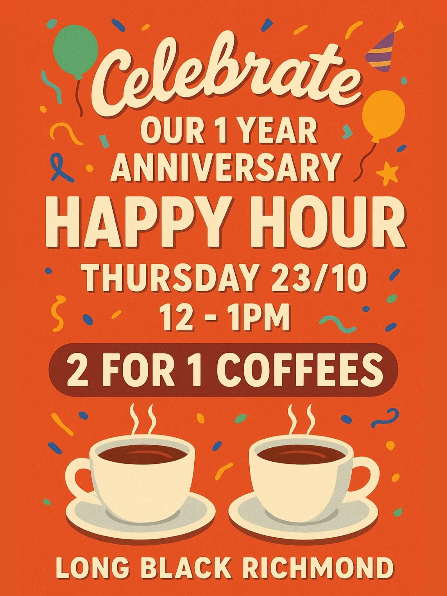 ✨ One year of Long Black Richmond ✨

Thank you to our beautiful community for every smile, every cup, and every moment of support along the way. We appreciate each and every person who walks through our doors and makes this space feel like home.

To 