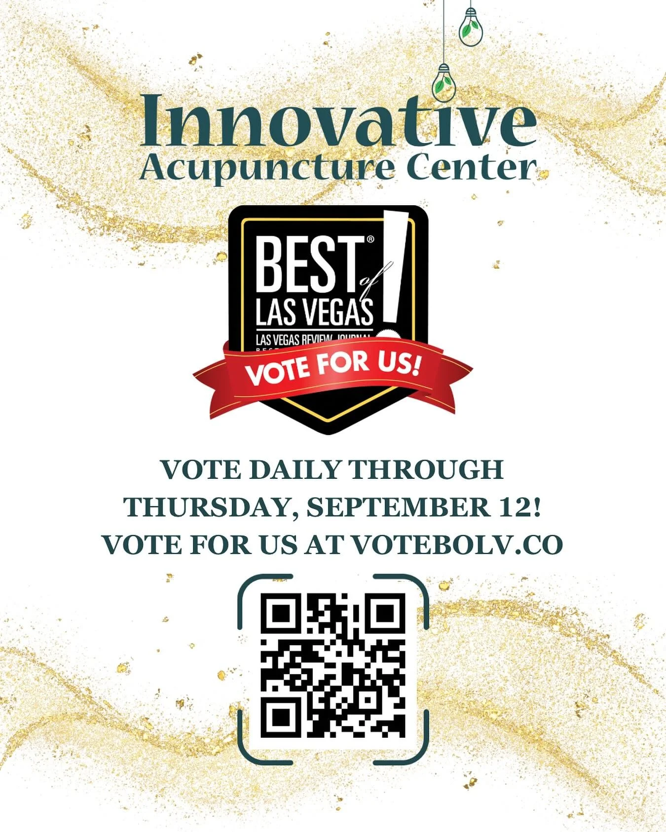 ☀️Exciting News&mdash;Thanks to You!🥳

We&rsquo;re thrilled to share that we&rsquo;ve been nominated for Best Acupuncture Clinic for Best of Las Vegas 2024! 

Here&rsquo;s how you can help us win:
1. Tap the Link in Our Bio (or scan this QR code)🔗 