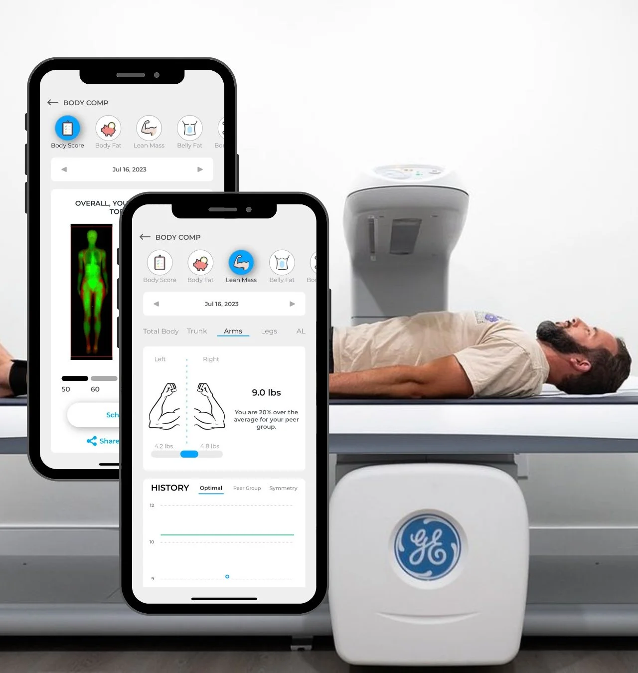 Man on DexaFit DEXA Scanner