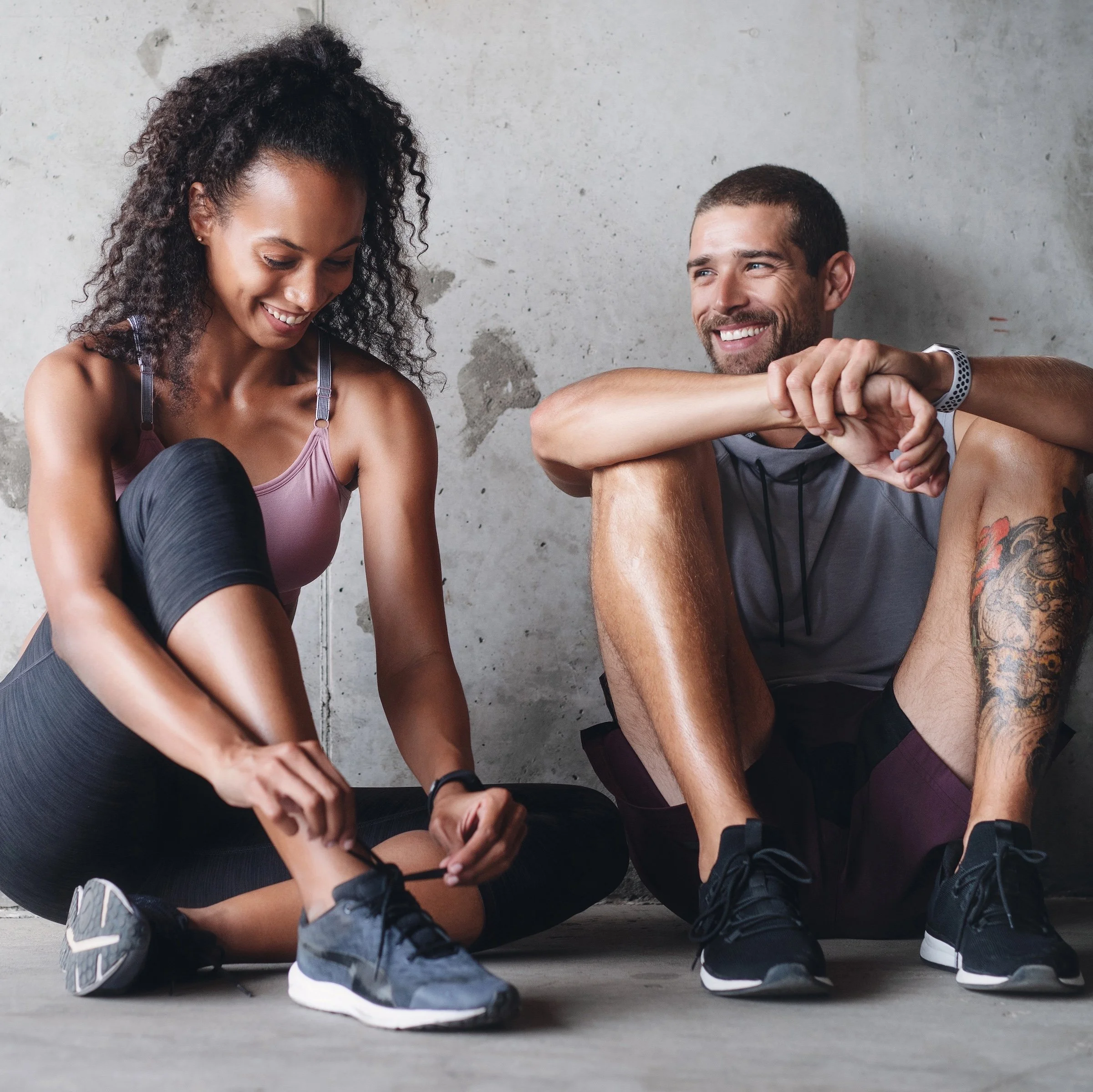 Man and Woman in Gym
