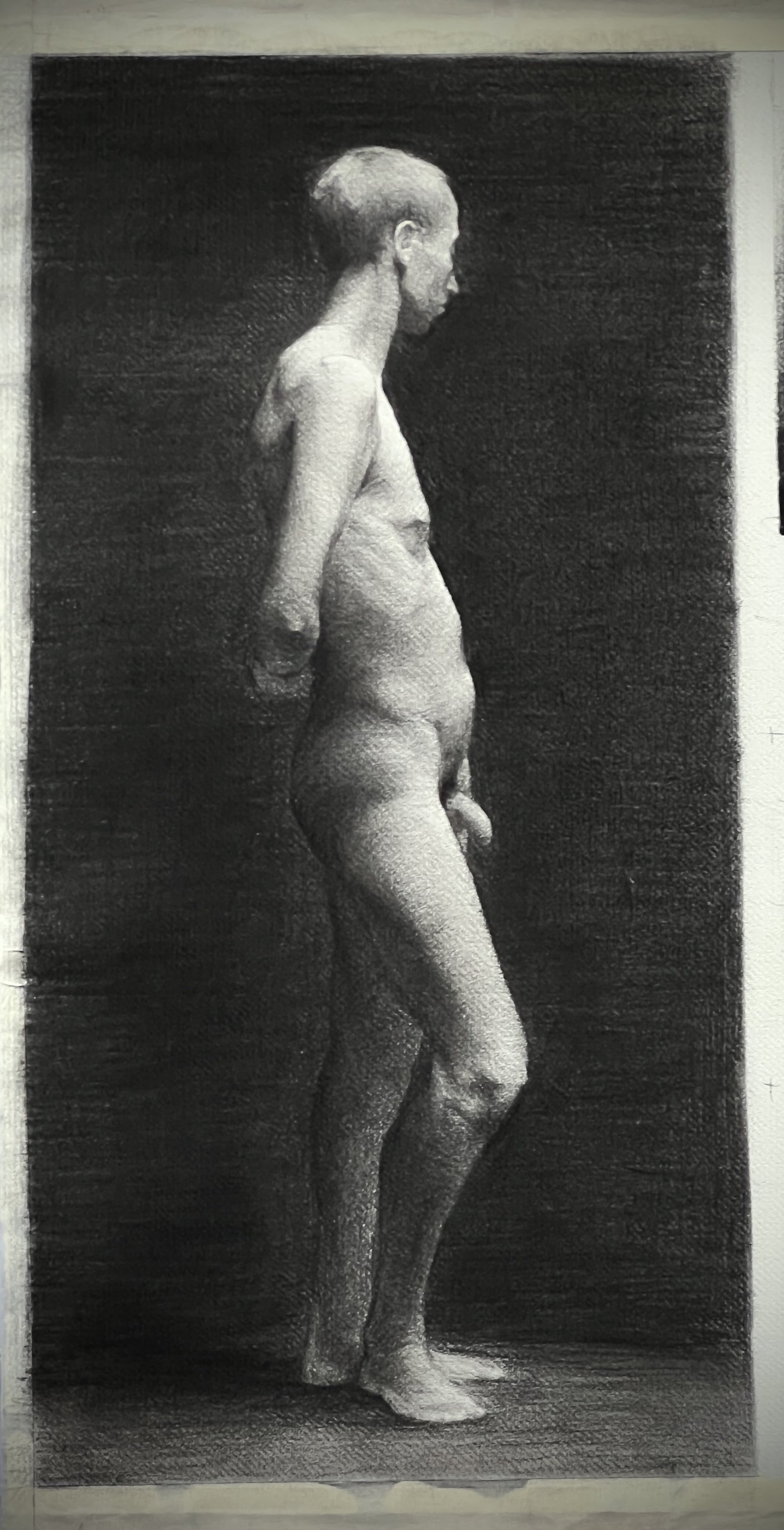 Life drawing, charcoal on Roma paper