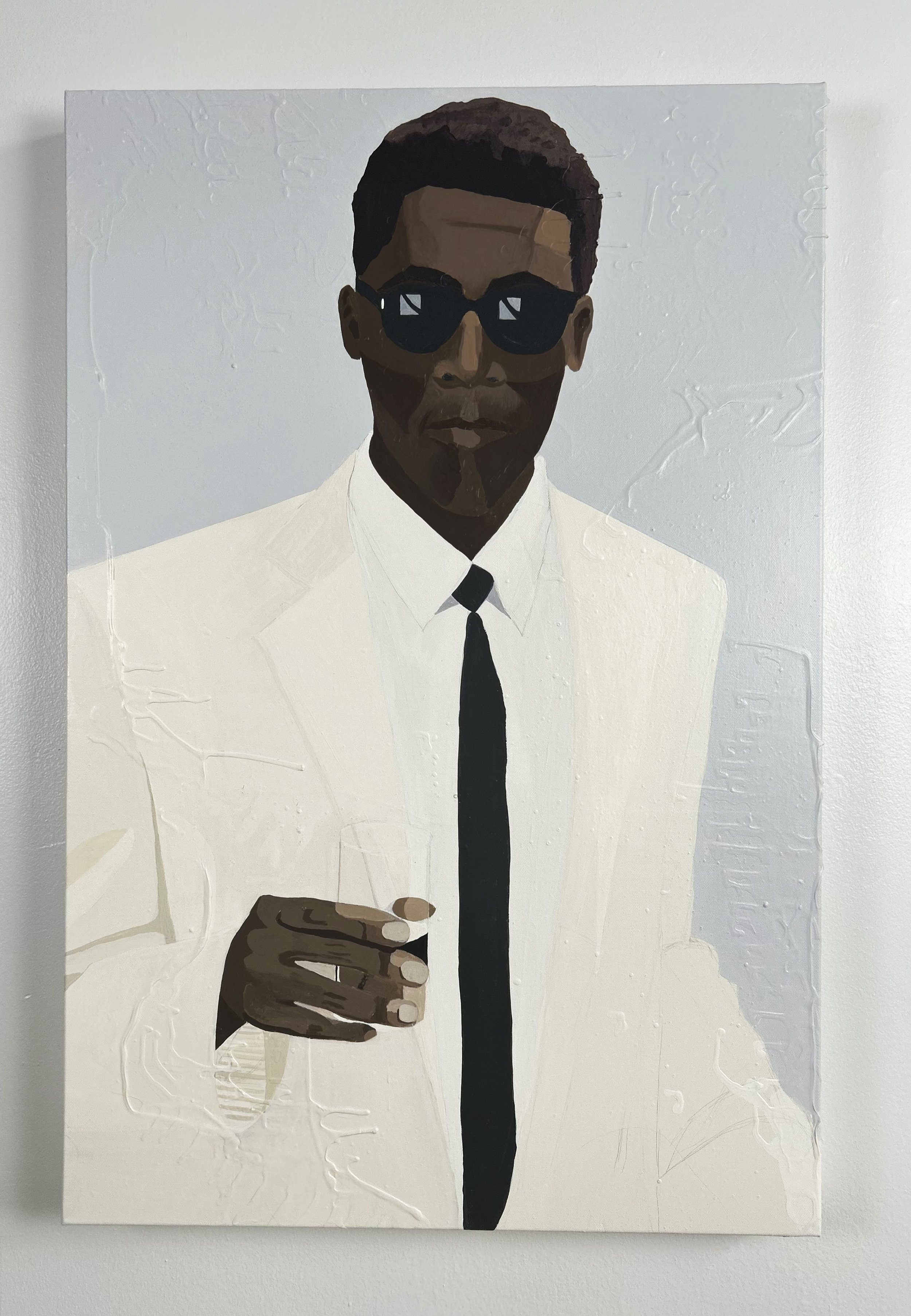 "Sip," 2025, Latex Enamel on Canvas, 36"x24"x2"