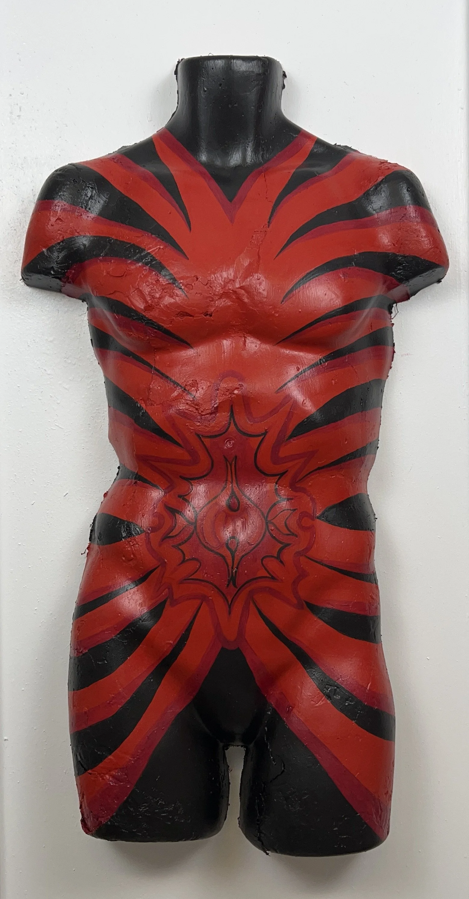 Ṣàngó, 2026, Latex Enamel on Canvas, 33.5”x19”x4”