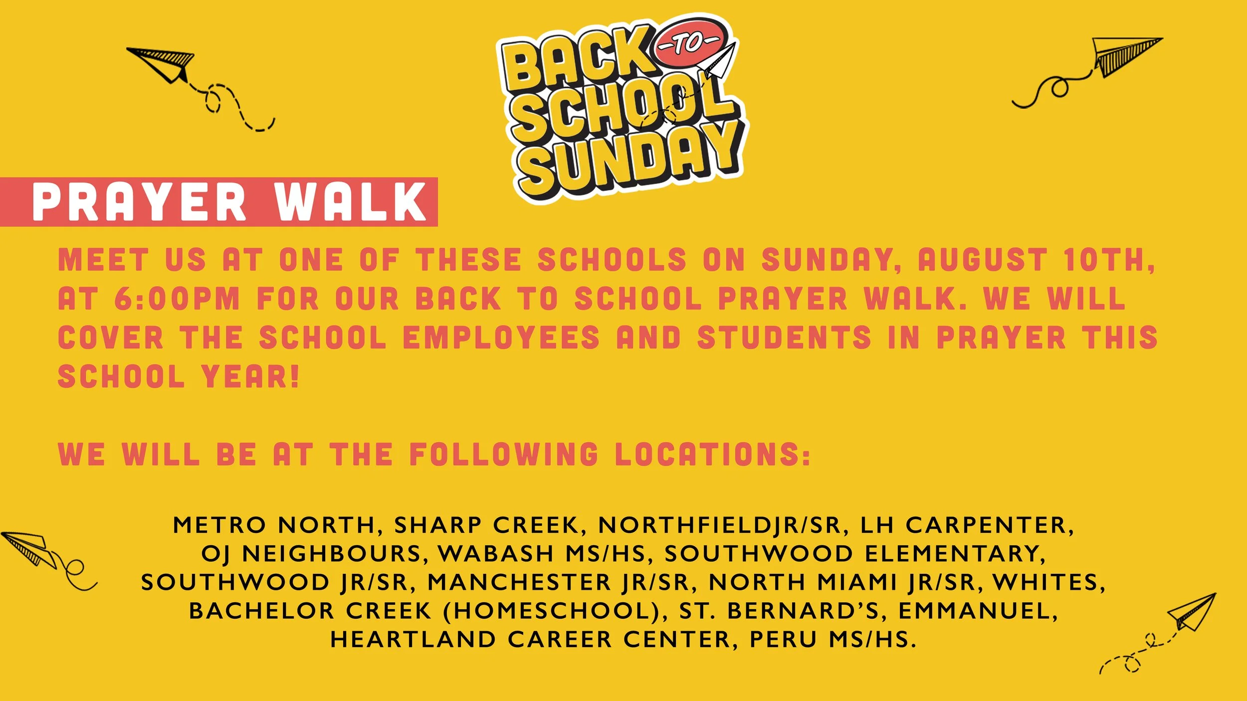 Back to School Prayer Walk