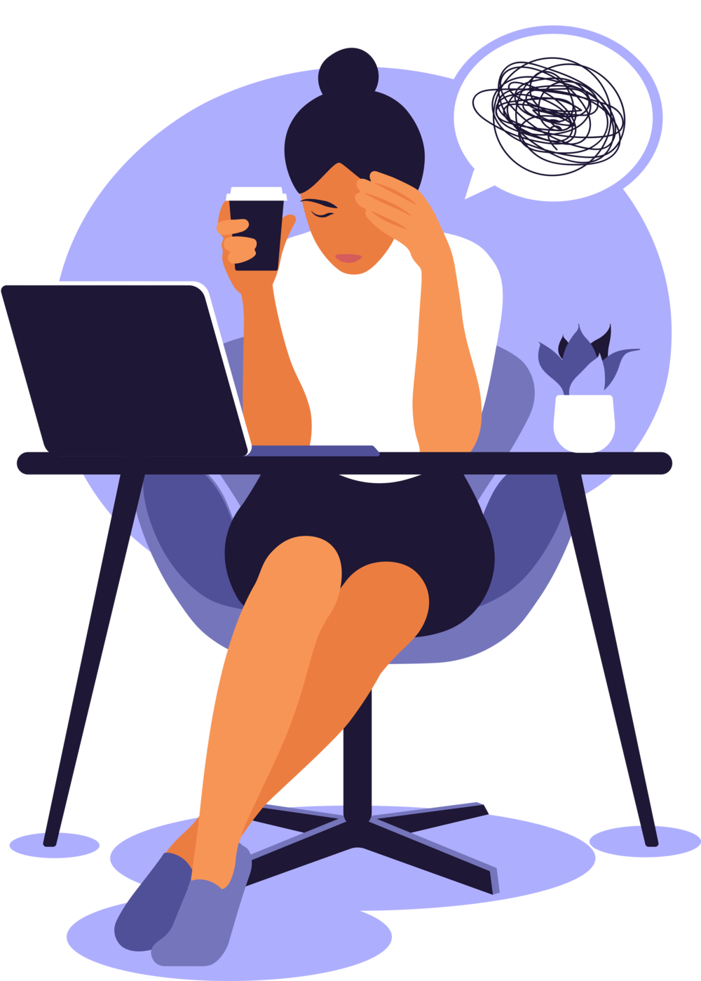 Person preparing to take action ADHD focus