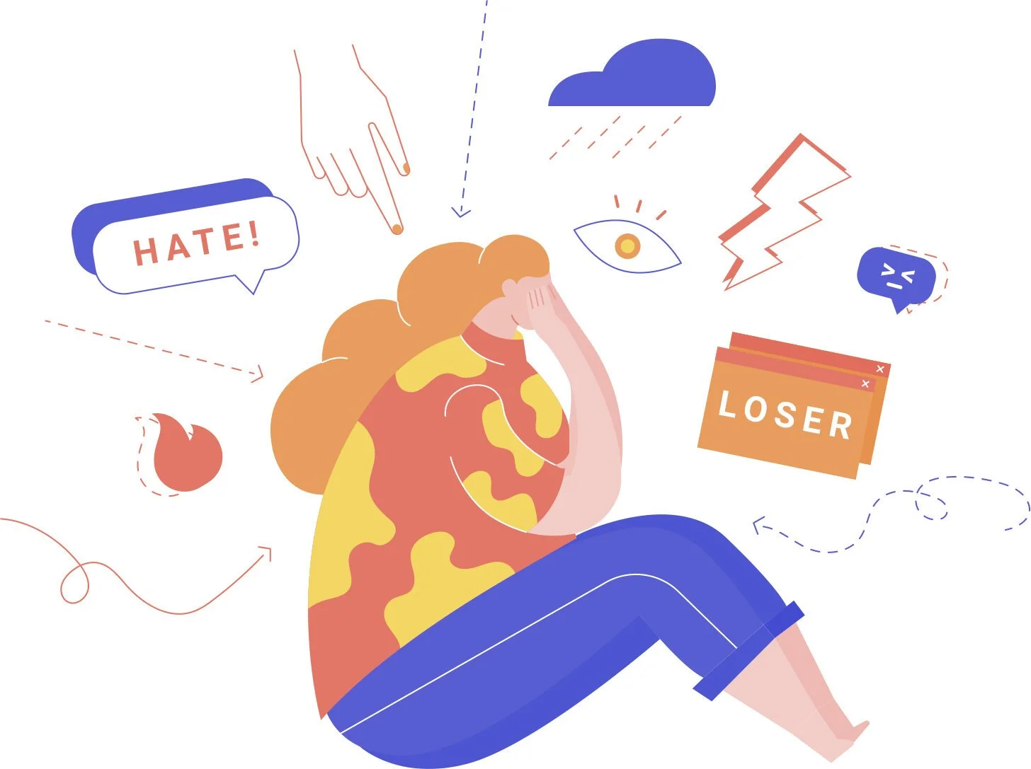 Person overcoming ADHD inner critic thoughts