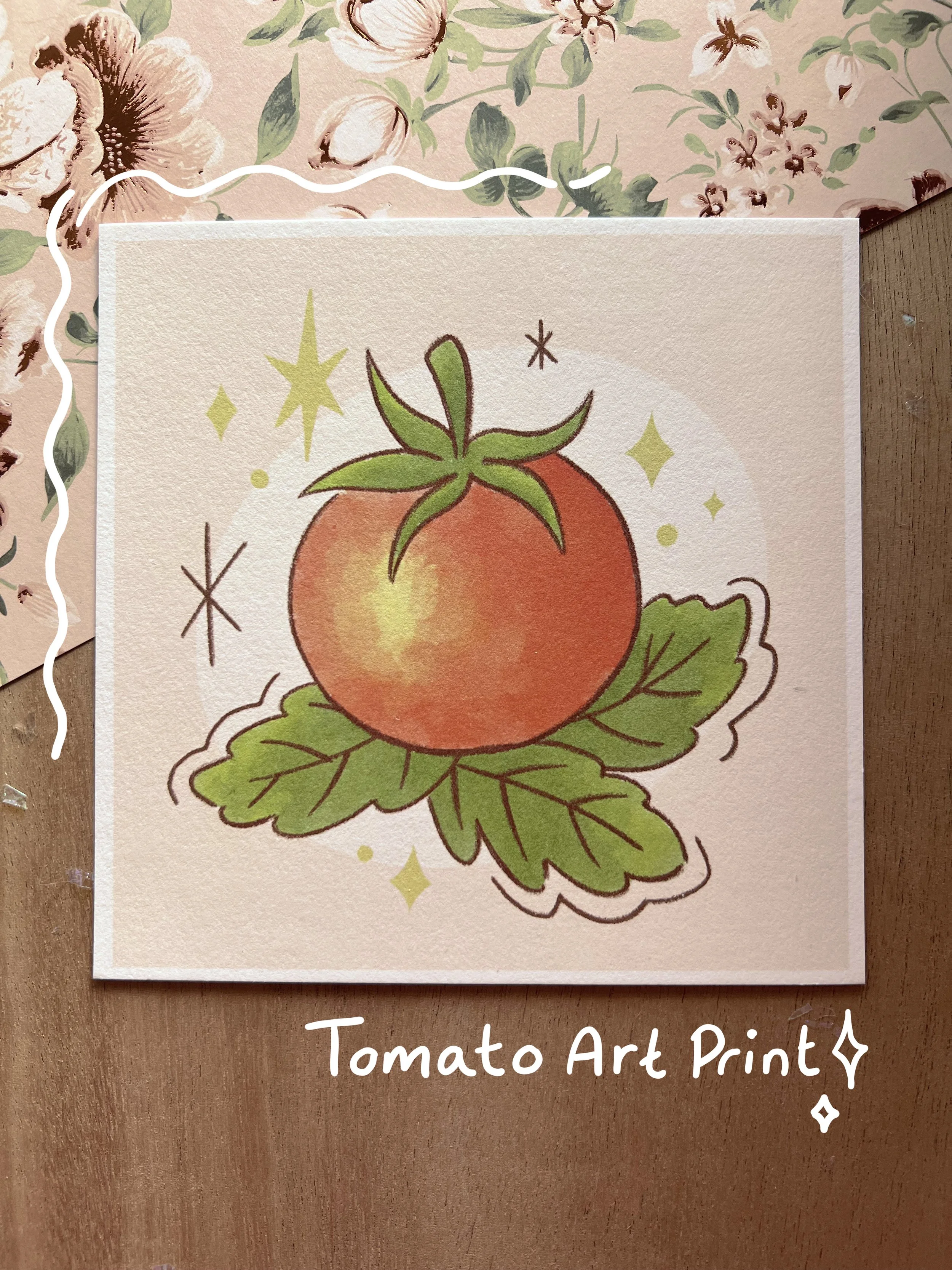 Square Tomato Art Print