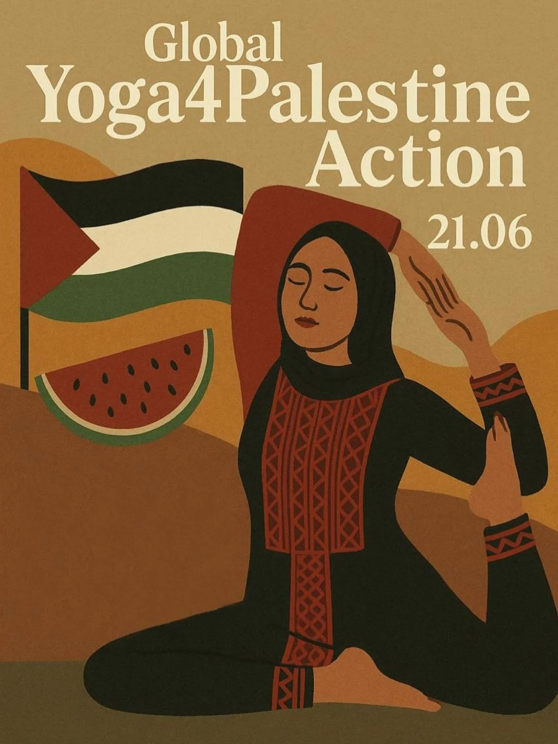 Global Yoga4Palestine Action: This June, @yogis4palestine and Tejal Yoga @tejalyoga invited yoga teachers and practitioners around the world to join a global weekend of action. Countless humans coming together for this cause have organized over 150 c