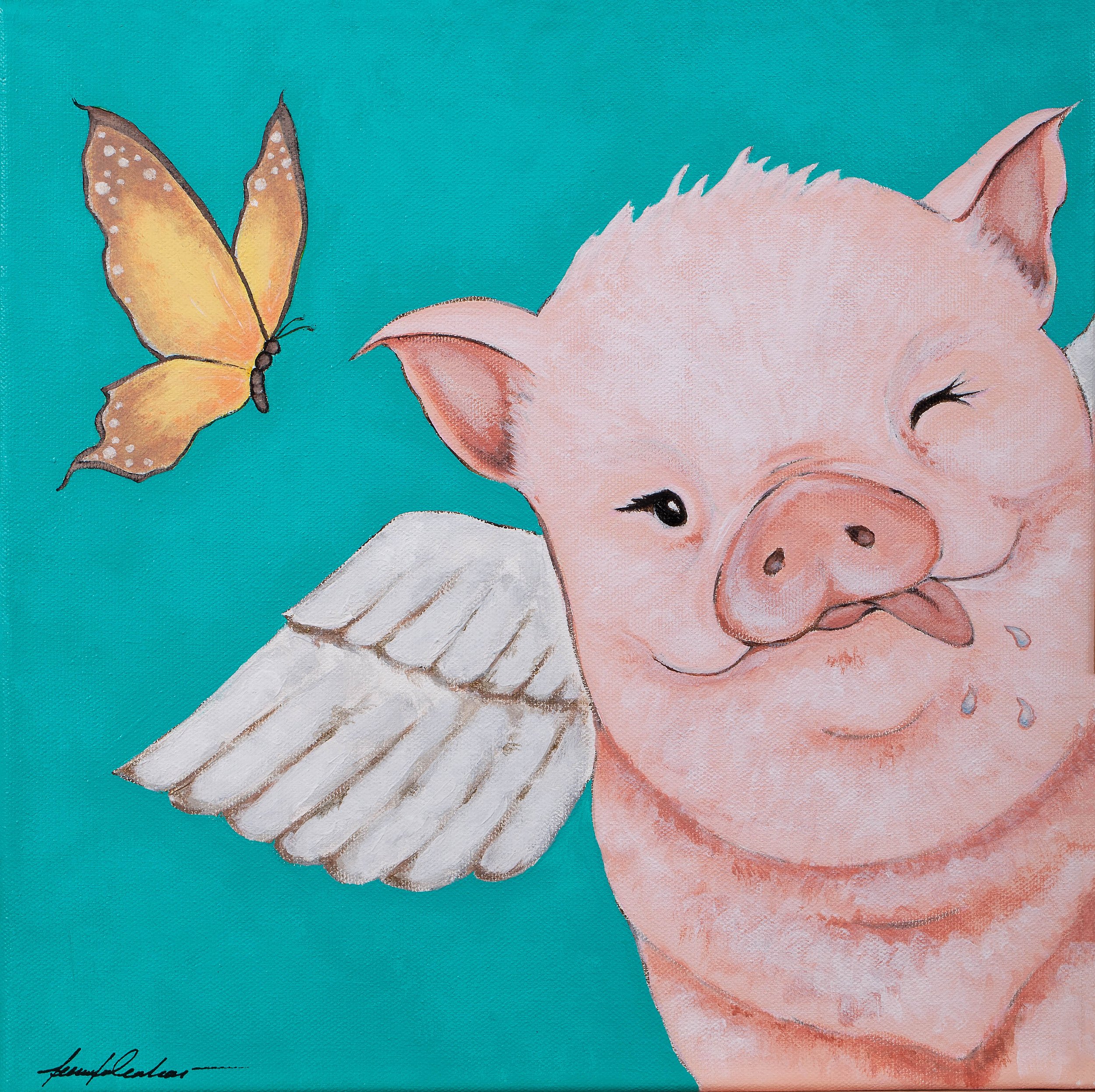 Porkchop, 12x12", Acrylic on Canvas, 2019.