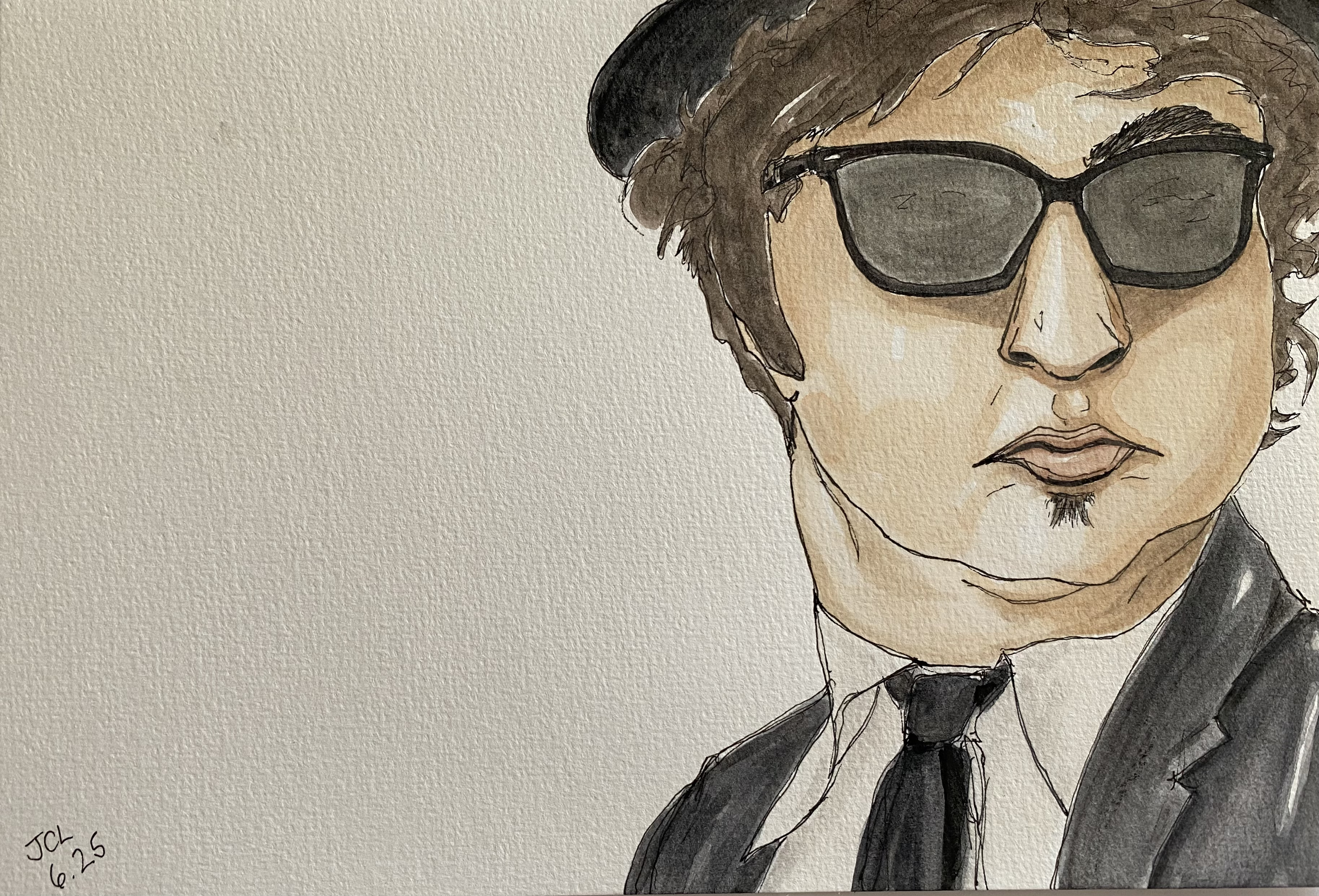 “Hit it.” 6 x 9” Watercolor Sketch on 90 lb cold press paper