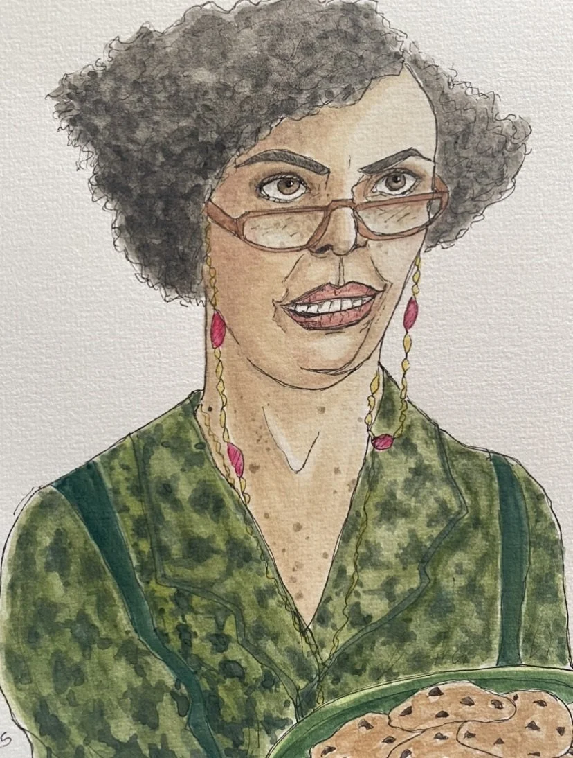 “I said, take a cookie.” 6 x 9” Watercolor Sketch on 90 lb cold press paper