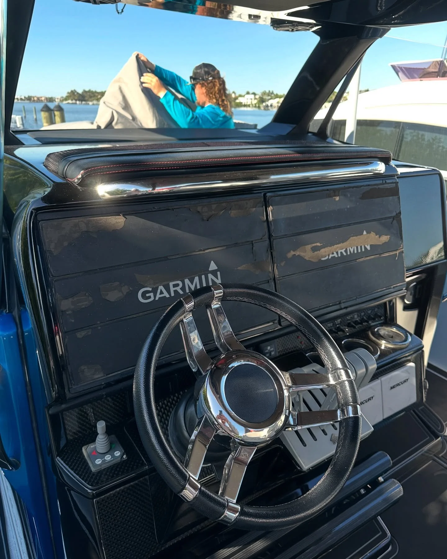 Before ➡️ After

Replaced those weathered Garmin covers with fresh ones &mdash; it&rsquo;s the little things that keep your boat looking sharp and running right.

Need boat maintenance, repairs, or upgrades? Contact us &mdash; we&rsquo;ve got you cov