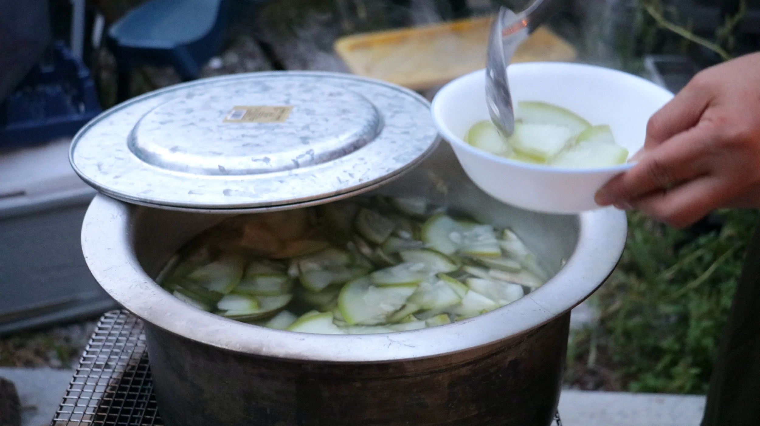 September 2025 Cooking Class with Farmer Temu, Opo Squash Soup pictured here