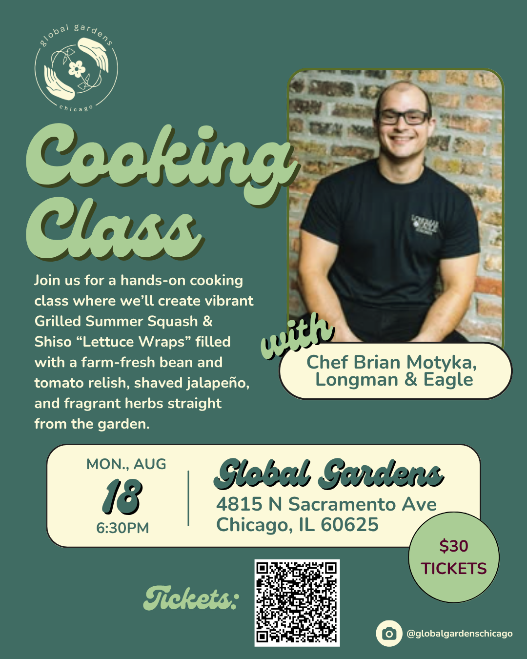 Cooking Class with Chef Brian Motyka