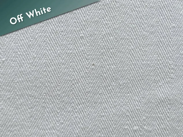 100% cotton coutil fabric for corset making in the colour white