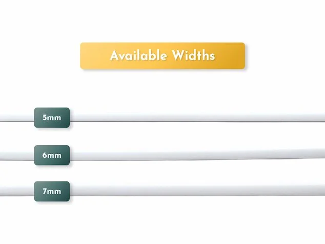 Synthetic german boning in 5mm, 6mm, 7mm widths