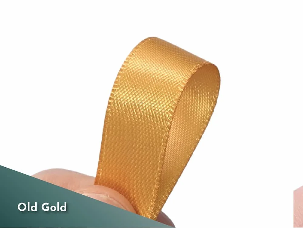 Old gold satin ribbon