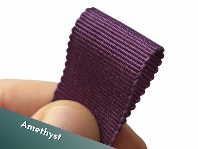 19mm petersham rayon ribbon amethyst
