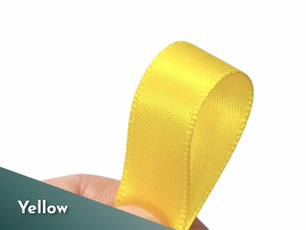 Yellow satin ribbon