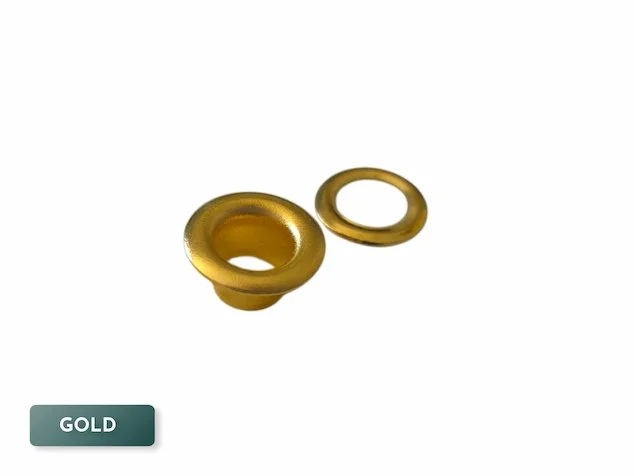 5mm gold metal eyelets with washers