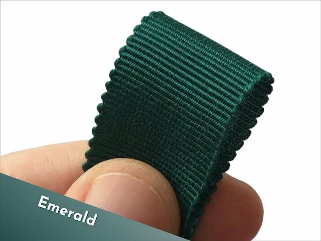 19mm petersham rayon ribbon emerald green