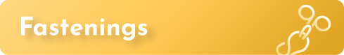 Golden background with the word 'Fastenings' and a chain link icon.