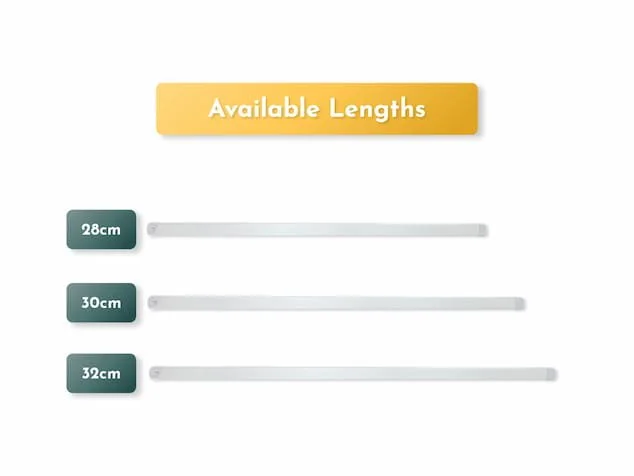 Flat spring steel boning 10mm wide lengths 28cm 30cm 32cm