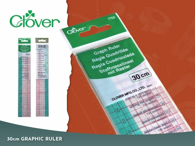 Clover Graph Ruler - 30cm - Made in Japan