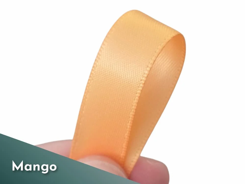 Mango satin ribbon