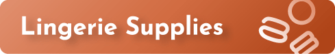 Lingerie Supplies sign with white text and decorative rings on an orange background.