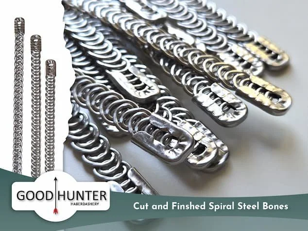 Precut lengths of spiral steel boning 8mm width
