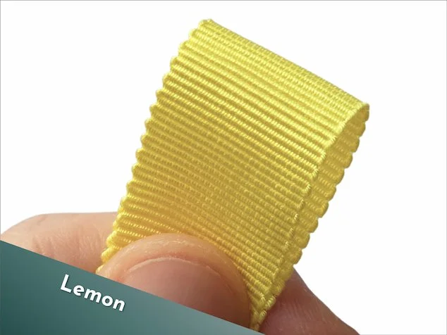 19mm petersham rayon ribbon lemon yellow