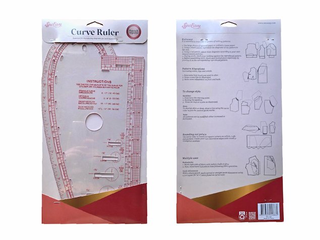SewEasy transparent curved sewing graph ruler 30cm