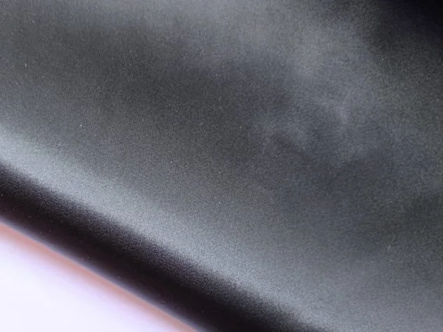 Black satin coutil corset fabric