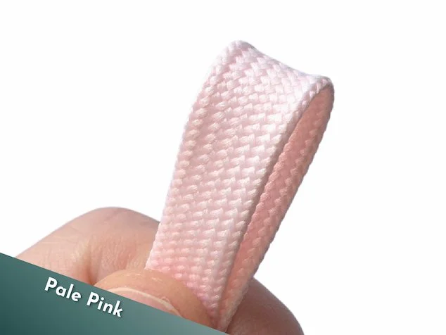 Polyester 10mm corset lacing in pale pink light