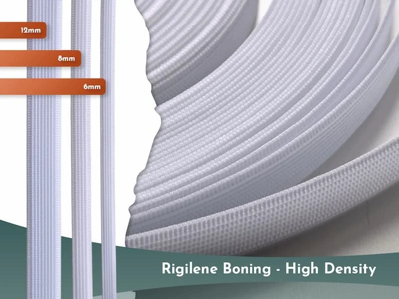 Rigilene boning in different widths