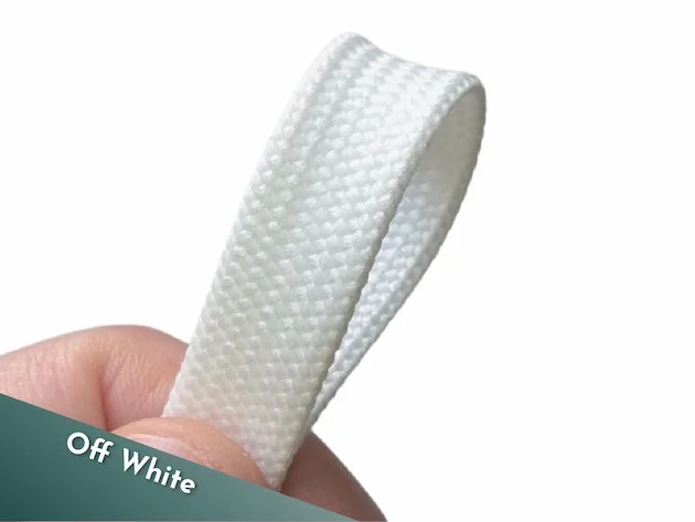 Polyester 10mm corset lacing in off white