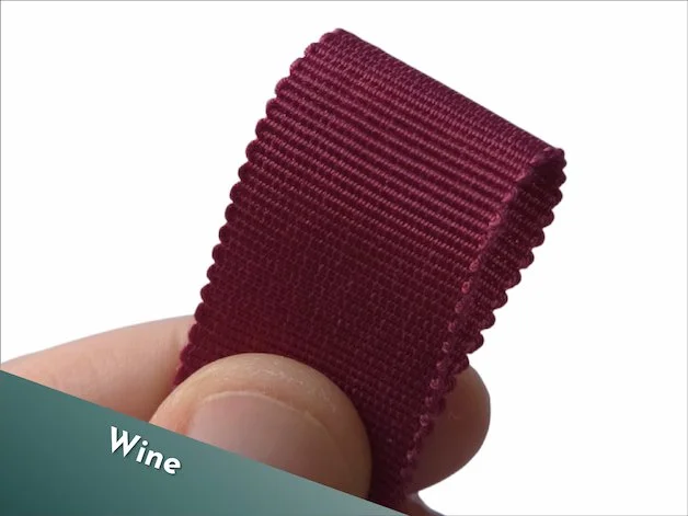 19mm petersham rayon ribbon wine