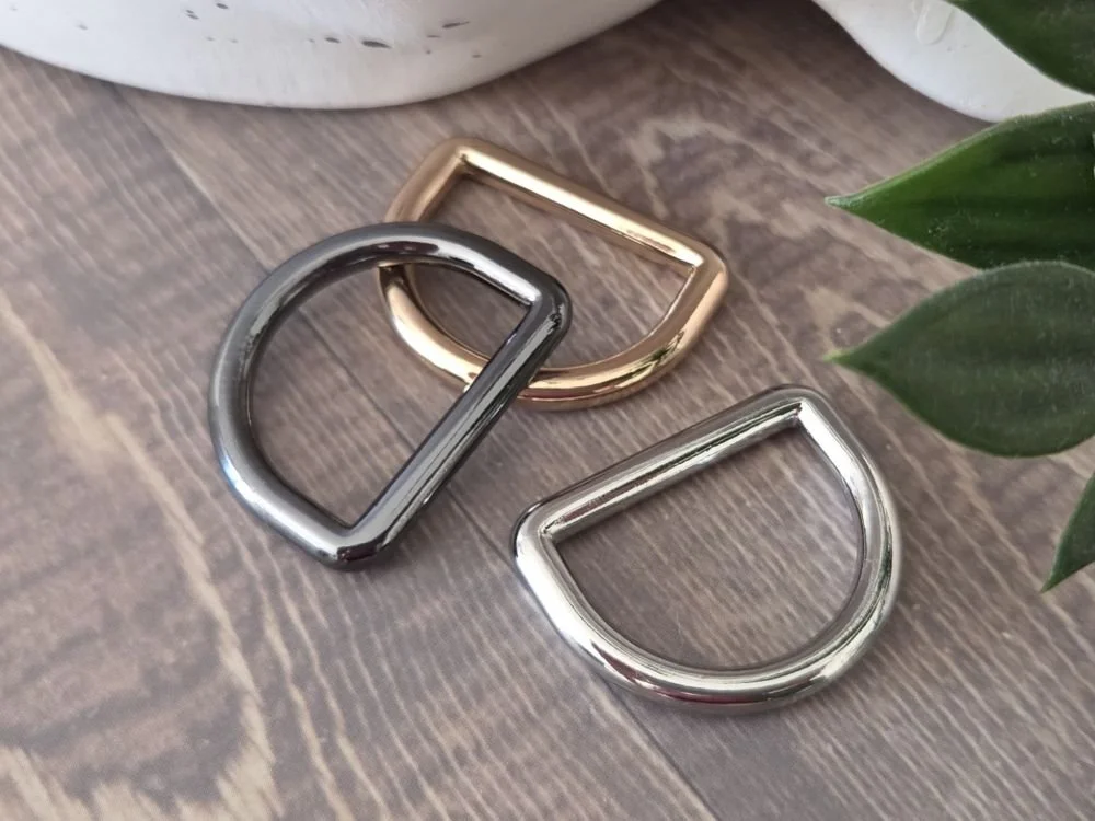 Metal D-rings -25mm - Pack of 4