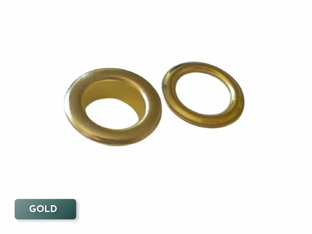 10mm eyelets grommets with washers in gold