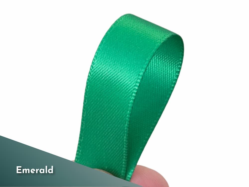Emerald satin ribbon
